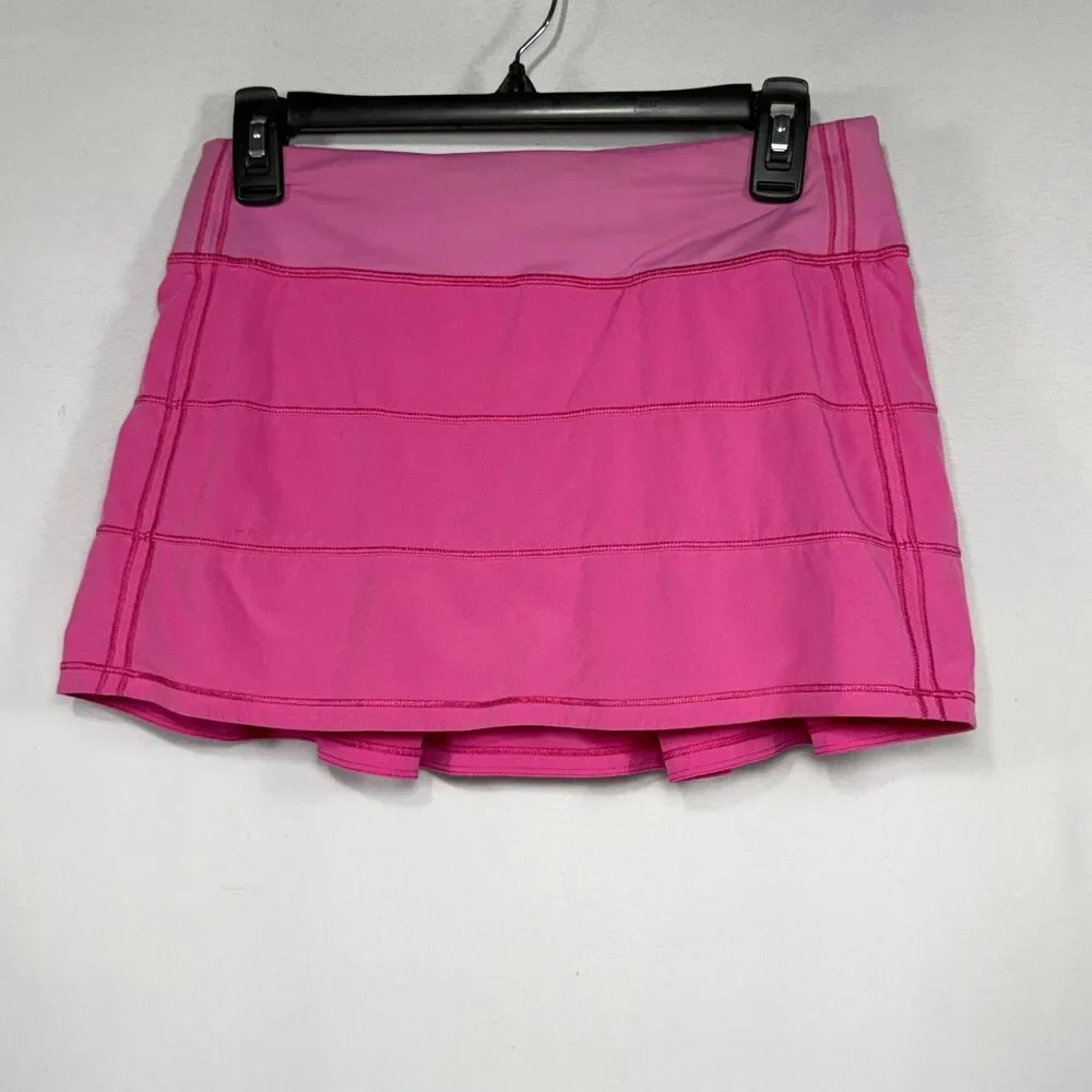 Tiered Panel lululemon Pink Luxtreme Pace Rival Skort Size 6 S Small